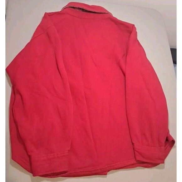 Oversized Baggy Shirt Womens XL Red Plaid Collar & Cuffs Samantha's Style Shoppe - Picture 9 of 9